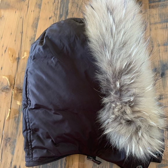 MARC JACOBS 3 PIECE WINTER COAT HOODED FAUX FUR BROWN WOMENS XS - Picture 14 of 16